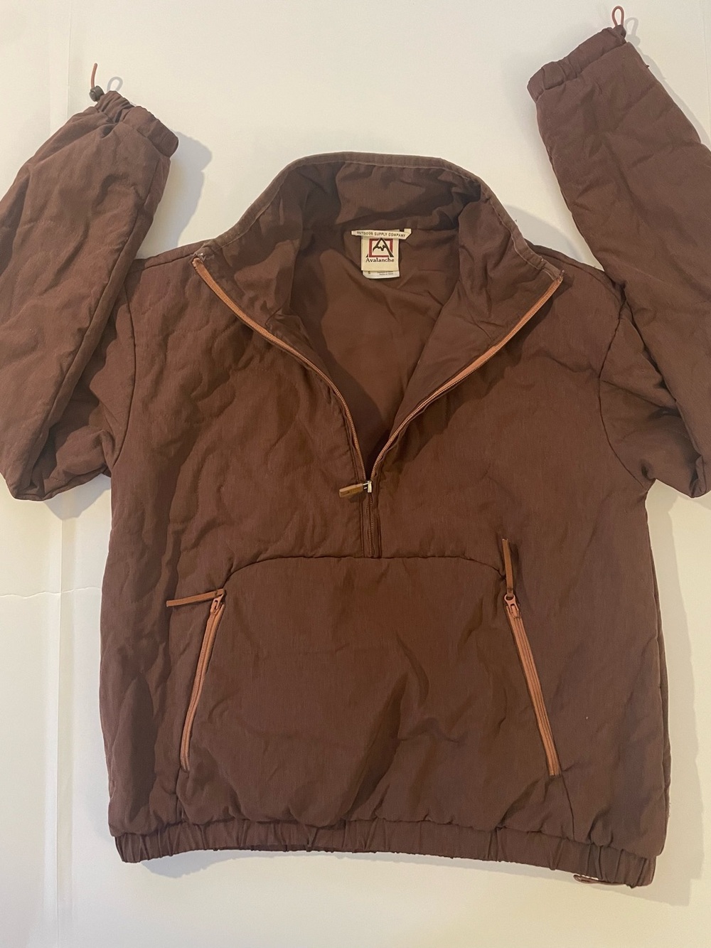 Avalanche Chocolate Brown Quilted Half-Zip Puffer Pullover